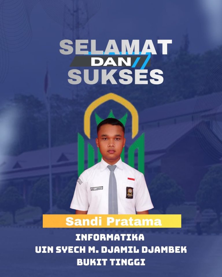 Selamat dan Sukses untuk siswa kami yang lulus SPAN-PTKIN 2026-1. Ahmad Parozki- Pendidikan Baha (1)
