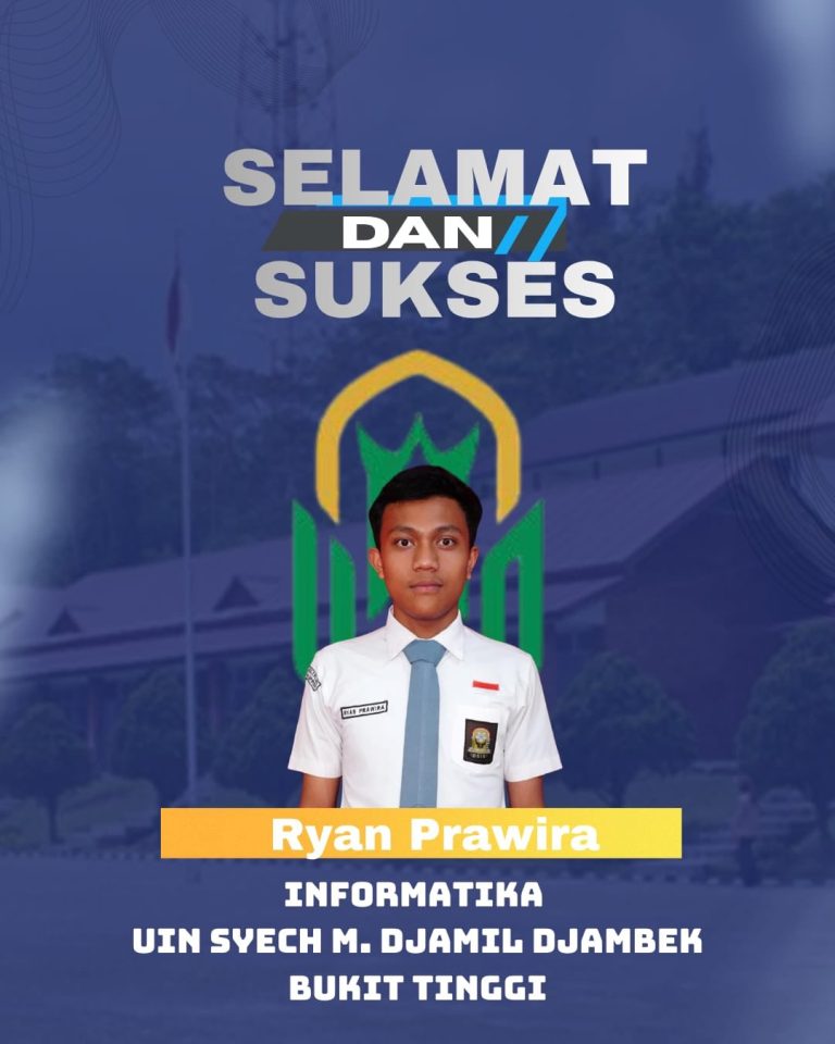 Selamat dan Sukses untuk siswa kami yang lulus SPAN-PTKIN 2026-1. Ahmad Parozki- Pendidikan Baha (2)