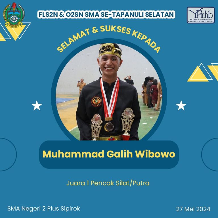 Selamat kepada siswa-i kami yang berhasil merebut juara pada ajang O2SN tingkat Kabupaten Tapanu