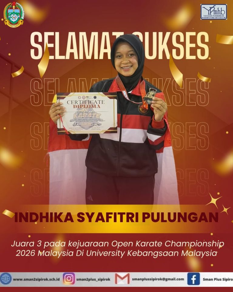Selamat kepada ananda Indhika Syafitri Pulungan telah meraih juara 3 International Open Karate C